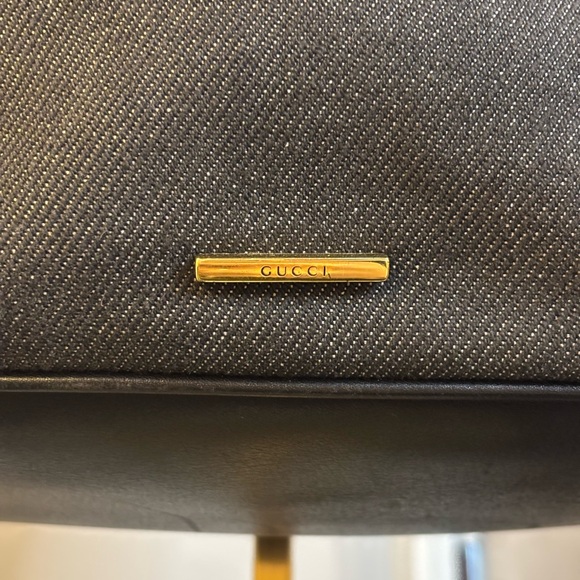 Gucci Black Denim Sherry Web Hobo Bag - Picture 3 of 12